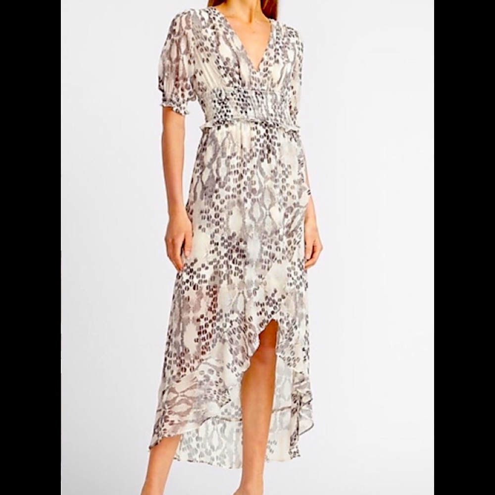 Express Animal Print Hi/Lo Dress XS NWT Retail $88